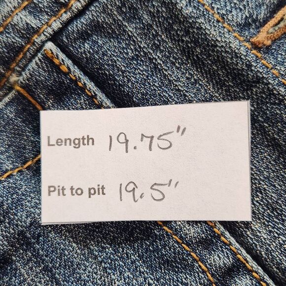 Loft Denim Trucker Jacket Size 8 LOFT Classic Jean Jacket - Picture 7 of 7